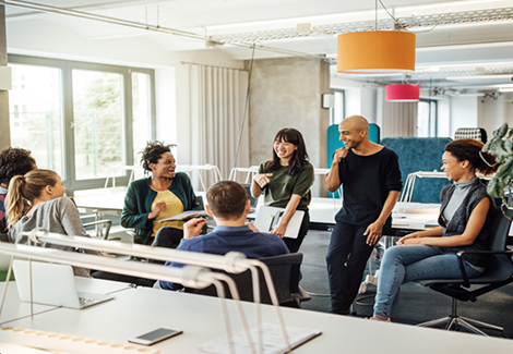Diverse group having a casual meeting